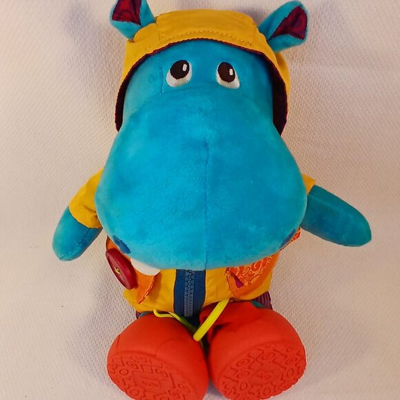 B You Giggly Zippies Hank Hippo Interactive Learning 12” Plush Stuffed Animal - Picture 3 of 4